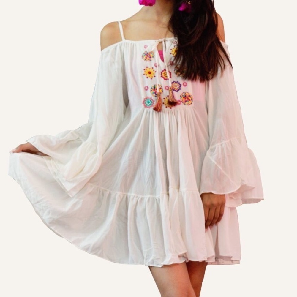 Double Zero Bohemian Cover-Up Mini Dress - Picture 14 of 14